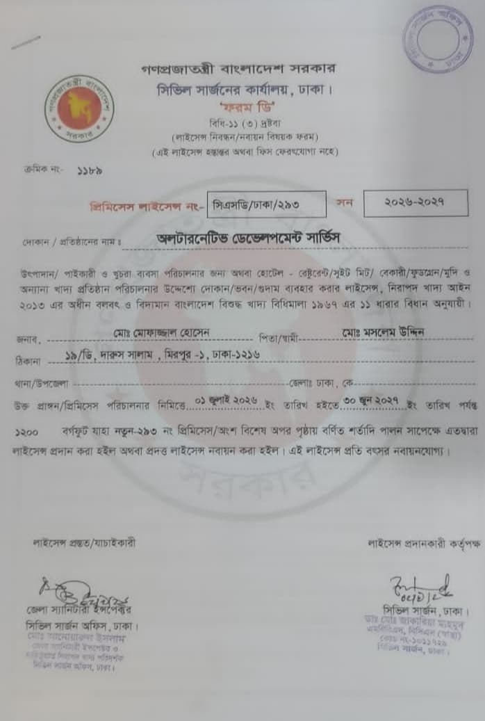 Civil Surgeon Premises License